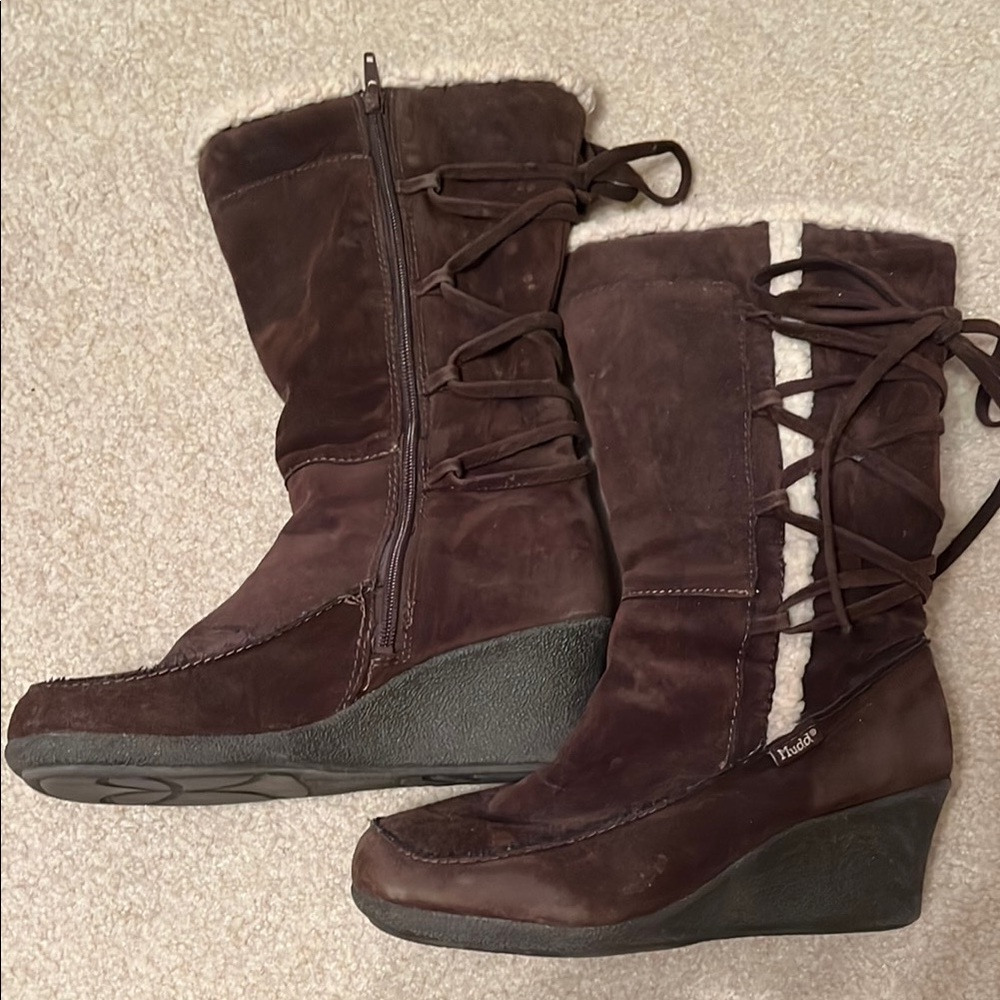 Brown faux suede Boots